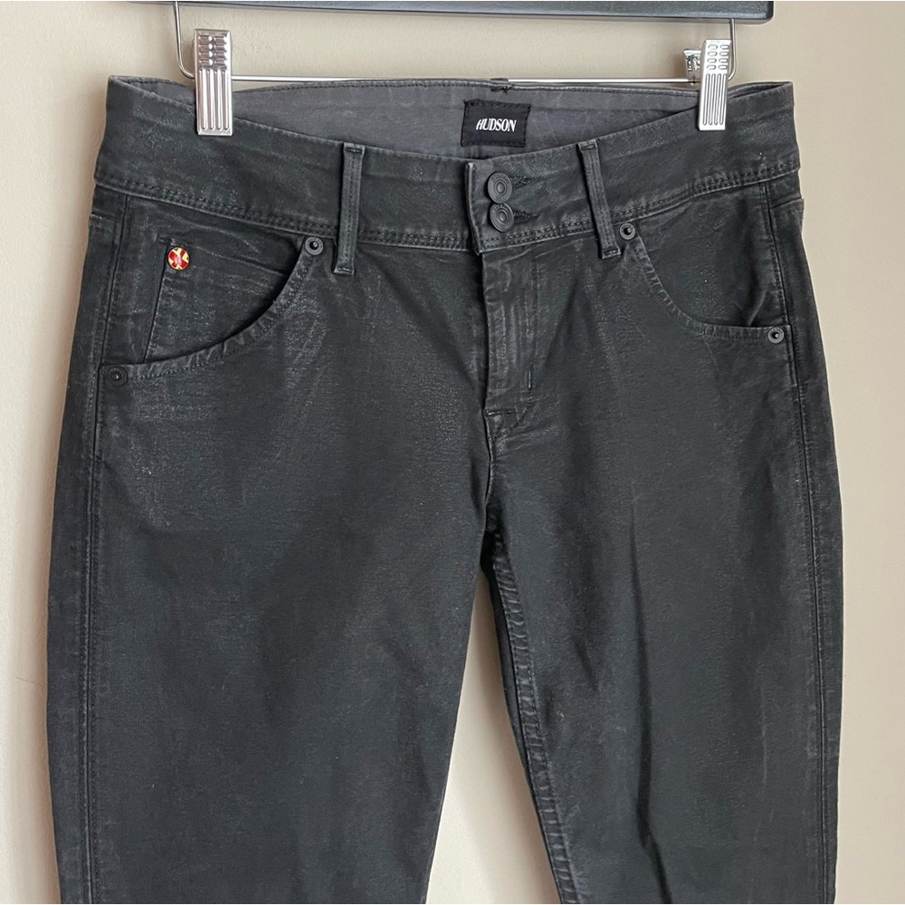 Hudson Jeans Collin Flap Skinny Jeans Black Gray Women’s Size 27 Stretch